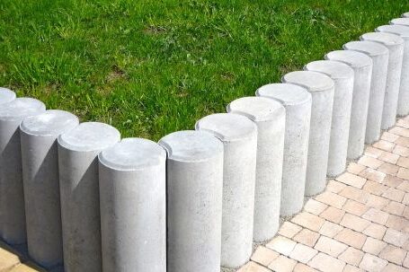 Landscaping - Gray Concrete Bollards